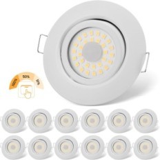 Recessed LED spotlights Spot Ceiling 6W IP44 3000K Set of 12 Pcs Cloxsh с008