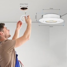 Εσοχή LED Spotlights Spot οροφή 6W IP44 3000K Σετ από 12 υπολογιστές Cloxsh С008