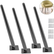 Použité nohy nábytkové nohy 4 ks. 60 cm černá pro stolní / postel / křídla skříně