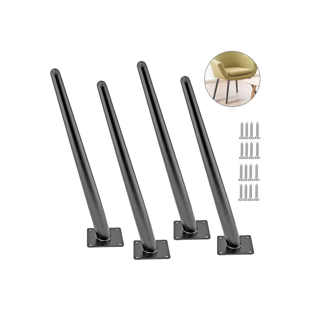Pernas de móveis de perna usados 4 pcs. 60 cm Preto para mesa / cama / witchly Wardrobes