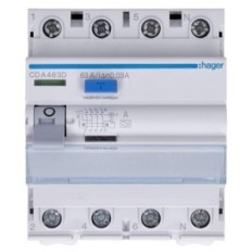 Diferentsiaal Cutter HAGER CDA463D 4P 63A 30MA Tüüp näitus