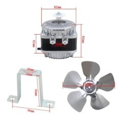 Használt motor és ventilátor hűtőszekrény 220V hűtőhűtő fagyasztó ventilátor 90W