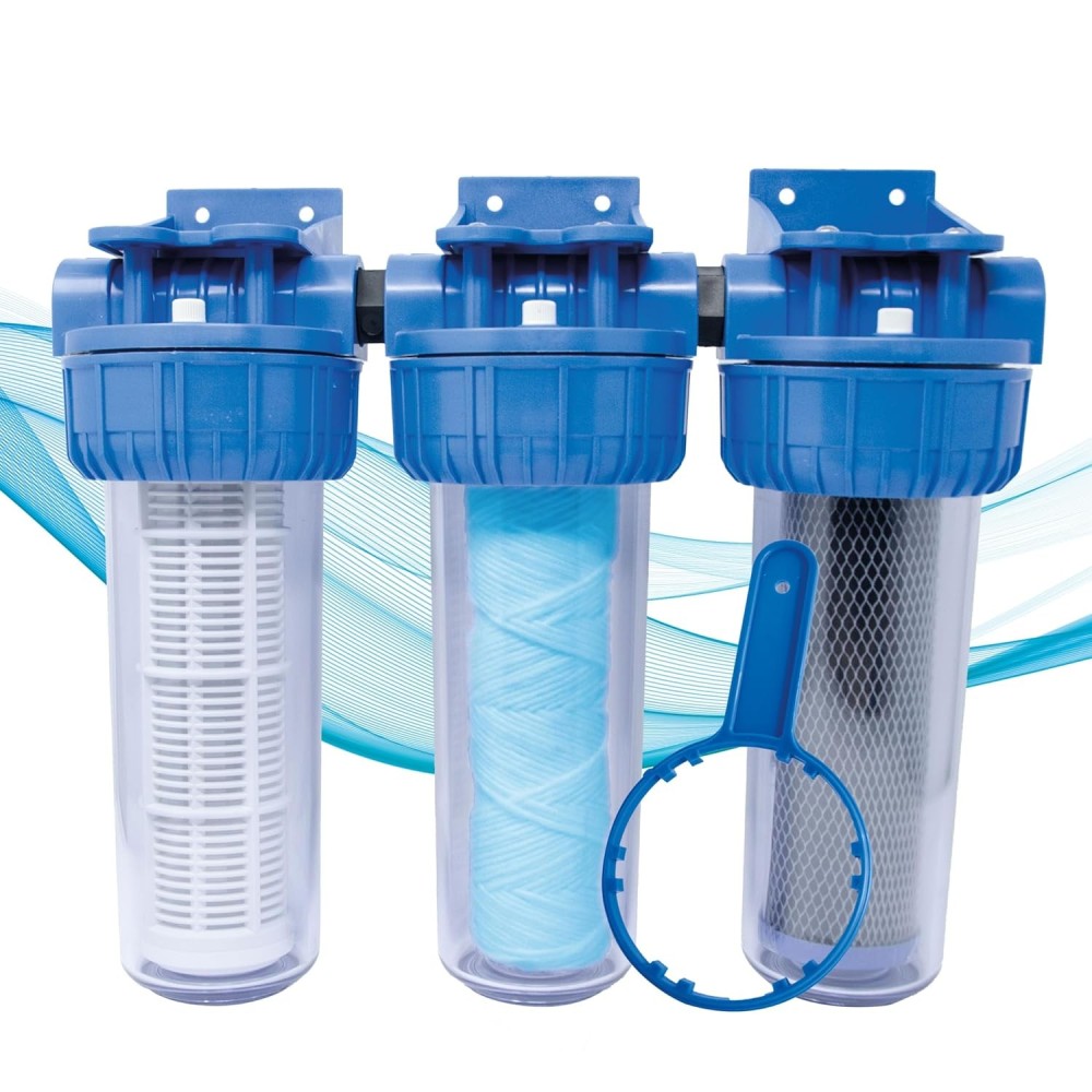 Filtro de agua de 3 etapas usado Aquasudo Coal Antic Anticond Cleaner