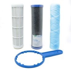 Gebrauchte 3-stufige Wasserfilter Aquasudo-Kohle Antic Anticond Cleaner