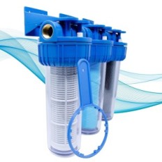 Gebrauchte 3-stufige Wasserfilter Aquasudo-Kohle Antic Anticond Cleaner