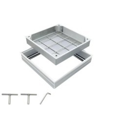 Couverture à trappe d'aluminium d'occasion 300x300x55mm Odotele EN124 A15 Square