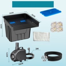 Used waterfall for water biling with pump 4500l / h. Garden fountain