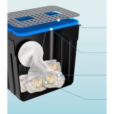 Used waterfall for water biling with pump 4500l / h. Garden fountain