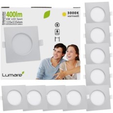 LED Steplamps Luminoso 6W IP44 piatto argento 230V 400LM 9pcs