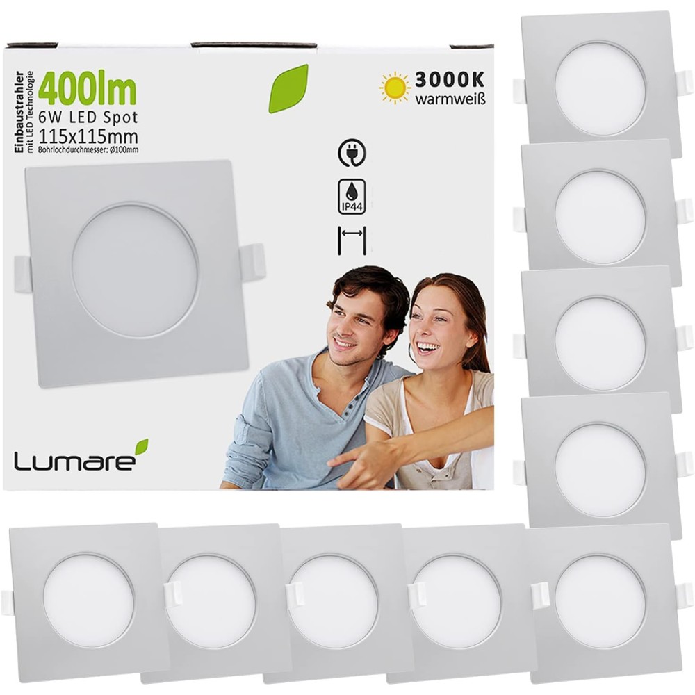 LED esilaternate valgustus 6W IP44 lame hõbedane 230V 400LM 9tk