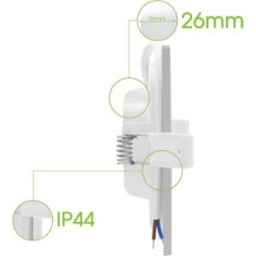 LED prednjih svjetala svjetla 6W ip44 ravan srebro 230v 400m 400m 9pcs