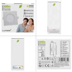 LED žarometi Svetlobni 6W IP44 Stanovanje srebro 230V 400LM 9pcs