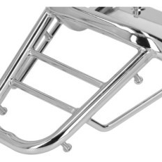 Gebruikte Aap 125 Motorfiets Trunk 2018-2022 Keeto verchroomd staal zilver