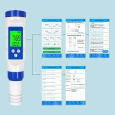 Yiyego Ble-9909 5W1 TDS EC Water Tester Salt θερμοκρασία IP67