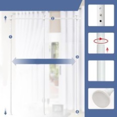 Used room compartment curtain 20x317cm