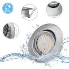 Femari a LED rotanti incompleti / usati 6W IP44 per il bagno a 3 fasi bianco 3000K