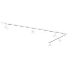 Järnvägssystem Qazqa 102489 Rail Lighting 5 Spot LED GU10 vit aluminium