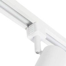 Sistema ferroviário Qazqa 102489 Iluminação de trilho 5 PAST Diodo emissor de luz GU10 de alumínio branco