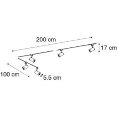 Järnvägssystem Qazqa 102489 Rail Lighting 5 Spot LED GU10 vit aluminium
