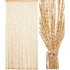 Rideau de bambou de 90x195cm Ezcasch 52 brin beige