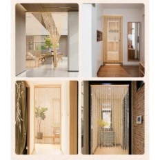 Bamboo verho 90x195cm ezcasch 52 beige-säikeistö