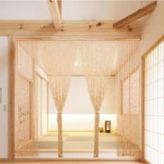 Bambusvorhang von 90x195cm Ezcasch 52 Beige Strang