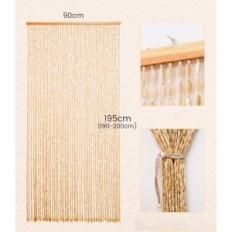 Rideau de bambou de 90x195cm Ezcasch 52 brin beige