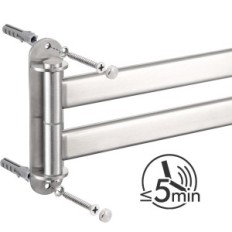 Roterende håndklehenger 40 cm Kes A2104S2L40-2 2-arm rustfritt stål