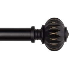 UŻYWANE Drążek do zasłon rozciągany metal 182-365cm SZXIMU czarny