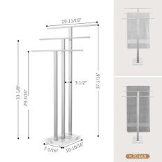 Bathroom towel hanger 3-level KES SUS304 marble exhibition