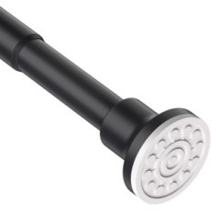 Shower stick without drilling 74-134cm black mat stainless steel