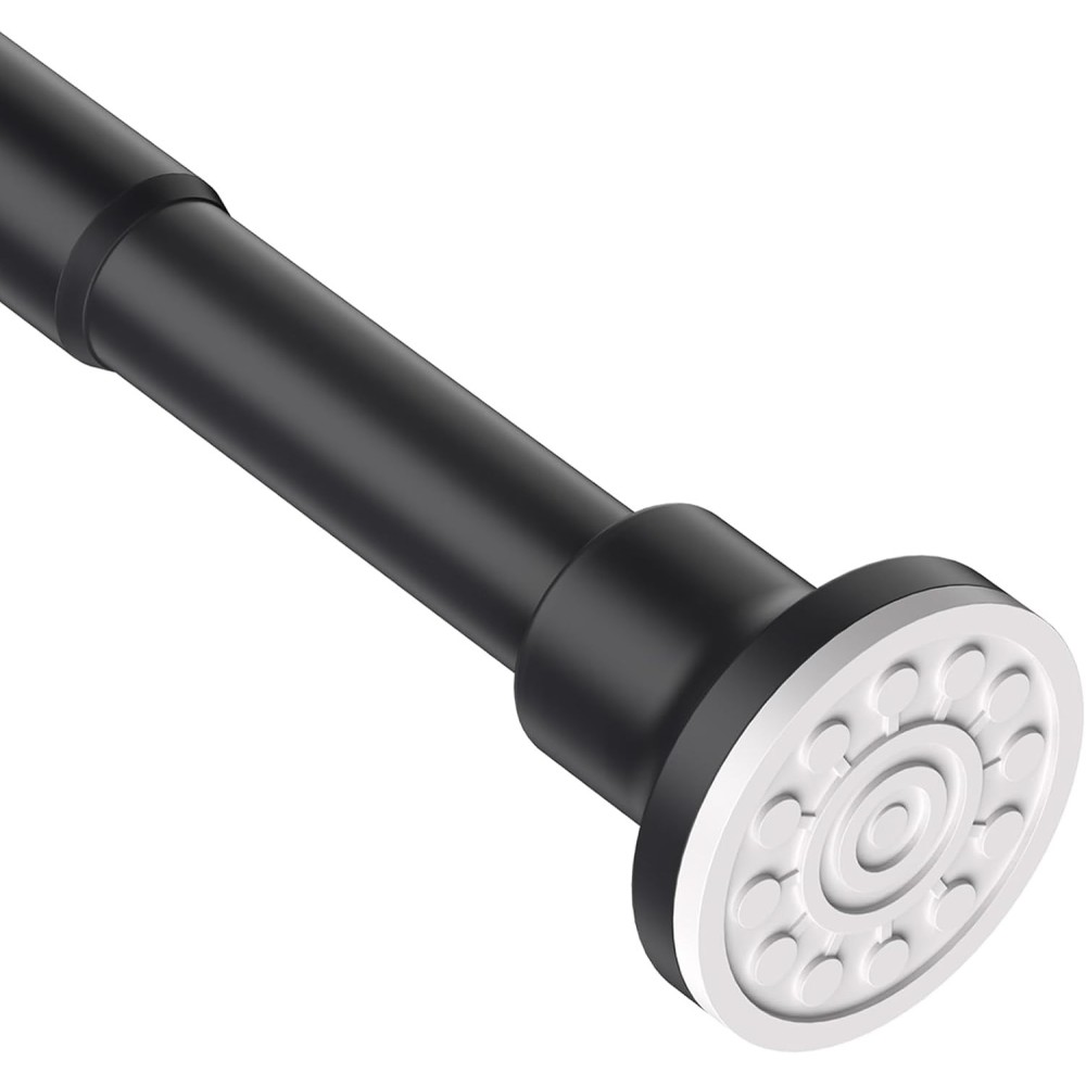 Bastone da doccia senza foratura 74-134cm Matchio nero Acciaio inossidabile