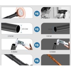 Shower stick without drilling 74-134cm black mat stainless steel