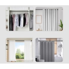 Bastone da doccia senza foratura 74-134cm Matchio nero Acciaio inossidabile