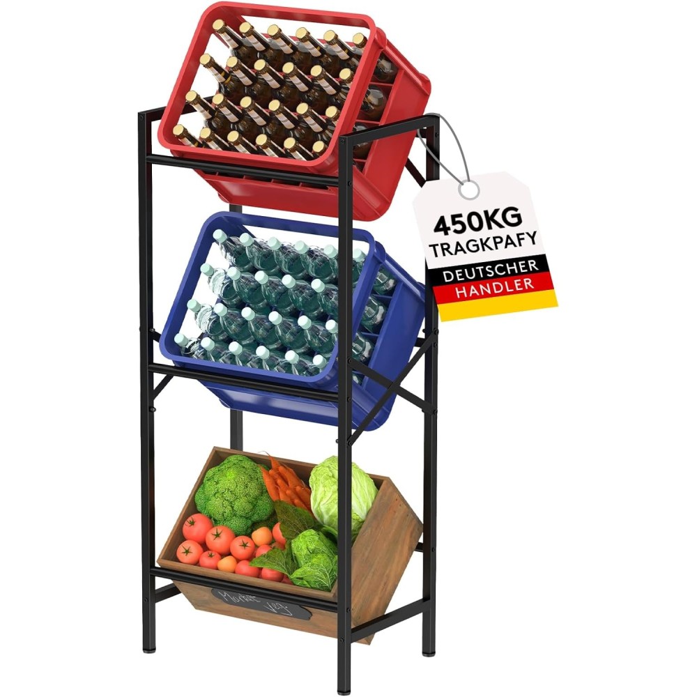 Použité krabice na boxech s nápoji sobožka Metal 3-level 450 kg černá