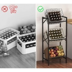 Used boxes on boxes with beverages Lifewit metal 3-level 450kg black