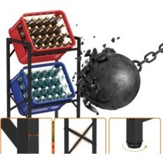 Boîtes d'occasion sur les boîtes avec boissons Sauveur de Lifewit Métal 3-Niveau 450kg Noir