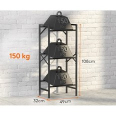 UŻYWANE Regał na skrzynki z napojami Lifewit metalowy 3-poziomowy 450kg czarny