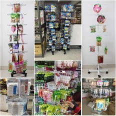 Μεταχειρισμένο περιστροφικό περίπτερο για 7 επιπέδους Fwtxzter Store Ρυθμιζόμενο μέταλλο