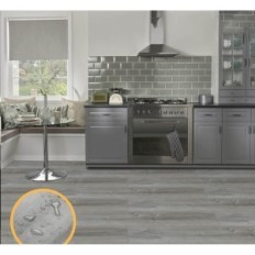 Brugte selvklæbende vinylpaneler NUFRL Grey Wood 15 × 90cm 40pcs. Til køkken og badeværelse