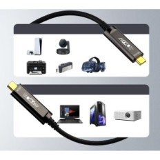 USB-C-kabel til USB-C Fiber Optic 15m 10Gbps Extension Cable VR Laptop