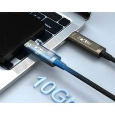 USB-C-kabel til USB-C Fiber Optic 15m 10Gbps Extension Cable VR Laptop