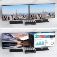 Byt KVM YOUETINGHDAV KC-KVM402DP USB 3.0 dp 4xpc 2 Övervakar med fjärrkontroll