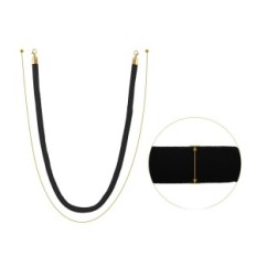 Corda de soldadura Patikil 150cm Preto para posts 3 peças Ganchos de ouro