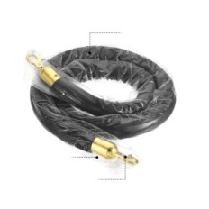 Brukt Sveising Rope Patikil 150cm Welur Black for innlegg 3 stykker Golden kroker