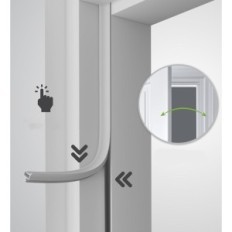 Sello para puertas y ventanas 40M (8x5m) Premium contra borradores de grises blancos