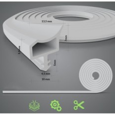 Sello para puertas y ventanas 40M (8x5m) Premium contra borradores de grises blancos