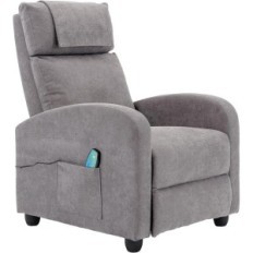 Sedia pieghevole con massaggio e riscaldamento Homopiv Light Grey Mostra imbottita