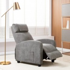 Chaise pliante avec massage et chauffage HOMOPIV gris clair Exposition rembourrée