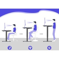 Joiscope réglable de bureau électrique 72-120cm solide avec une grande exposition de 140x60cm